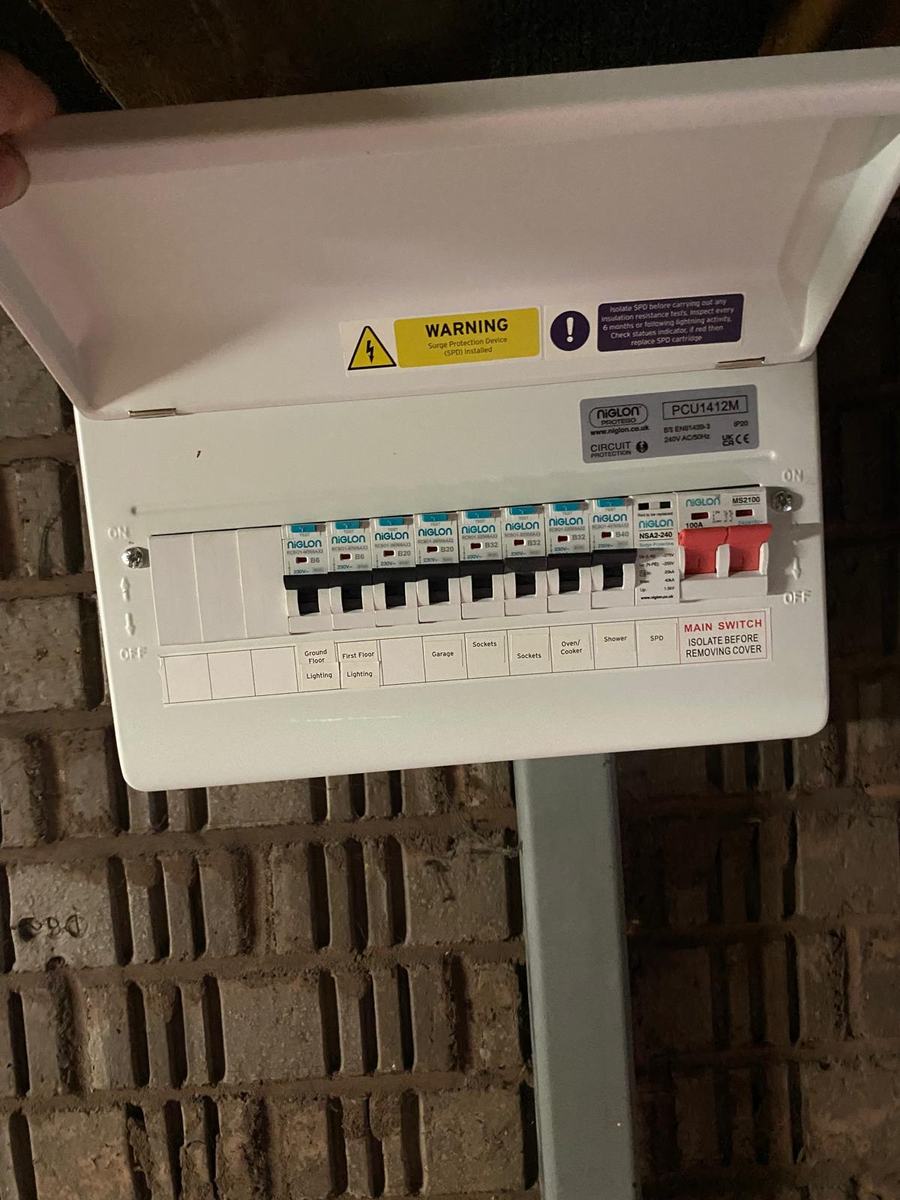 New consumer unit with cover closed