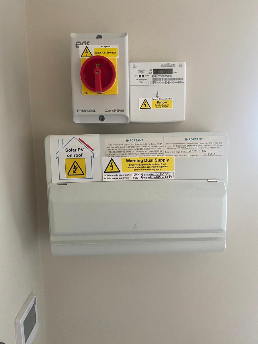 Consumer unit and isolator in a rented property